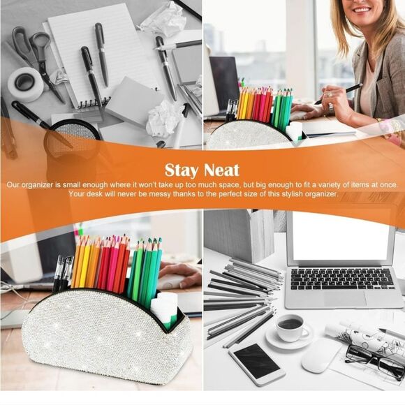 Glitz & Glam Rhinestone Bling Makeup Brush Holder - Picture 7 of 9